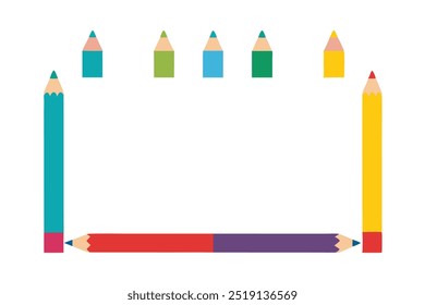  Add a splash of color to your projects with this vibrant pencil frame vector. Ideal for educational designs, art projects, invitations, and creative backgrounds.
