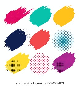  Add a splash of creativity to your designs with this colorful brush background vector. Perfect for posters, web design, digital art, and vibrant creative projects.