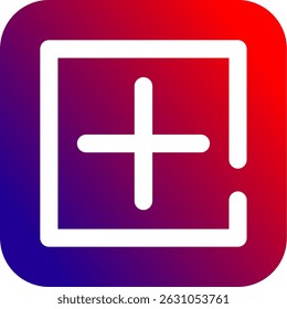 Add square Line vector Icon Design