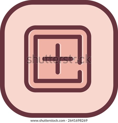 Add square Line vector Icon Design