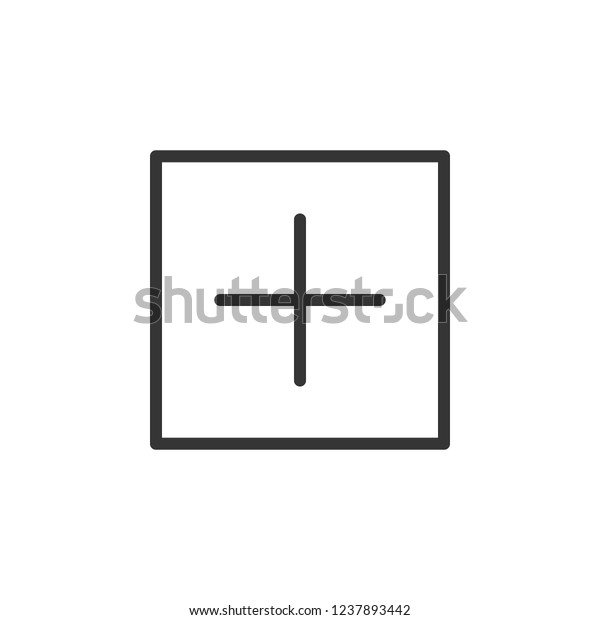 add square sign icon outline icon stock vector royalty free 1237893442 https www shutterstock com image vector add square sign icon outline on 1237893442