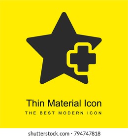 Add Star bright yellow material minimal icon or logo design