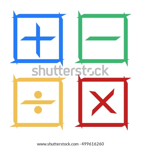 Add, Subs tract, Divide, Multiply Math Symbols