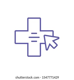 add symbol on white background vector illustration design