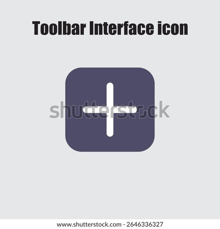 Add symbol in a user interface featuring a plus sign inside a rounded square button for creating new content.