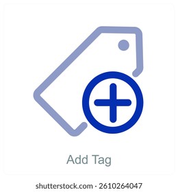 Add Tag and label icon concept