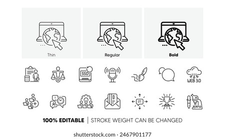 Hinzufügen von Symbolen für Team-, Zeit- und Mikroskopzeilen. SMS-Paket, Wiederherstellungs-SSD, Ethics-Symbol. Pinsel, Internet, Kreditkarten-Piktogramm. Teamarbeit, Web 3, Trophäe. Mikrofon, Messenger, Buchhaltung. Vektorgrafik