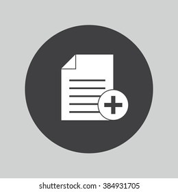 Add Text file sign icon. File document symbol.