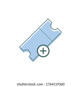 Add Ticket Icon Design Illustration Vector