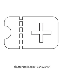 Add Ticket icon Illustration design