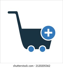 Add, to, cart, shop, buy icon. Simple editable vector graphics.