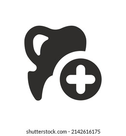 Añadir icono dental en fondo blanco