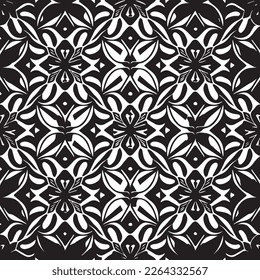Añada un toque de elegancia antigua a su casa con este tapiz floral ornamentado, con intrincados remolinos y curvas en un diseño clásico en blanco y negro. La delicada planta y los elementos de hoja se combinan