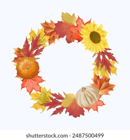 Add a touch of autumn charm to your project with this cute watercolor fall illustration! Perfect for invitations and greetings.