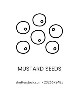 Add a touch of boldness and spice to your designs with the Mustard Seeds Line Vector Icon, capturing the essence of these tiny seeds known for their pungent flavor and culinary versatility.