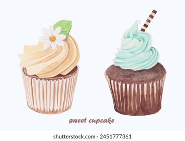 Add a touch of charm to your bakery project with this cute watercolor bakery illustration! Perfect for menus, logos and more.