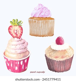 Add a touch of charm to your bakery project with this cute watercolor bakery illustration! Perfect for menus, logos and more.