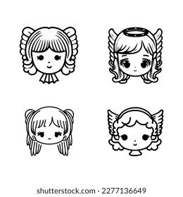 Add a touch of heavenly cuteness to your project with our cute kawaii angel head logo collection. Hand drawn with love, these illustrations are sure to bring a sense of playfulness and purity