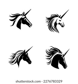 Add a touch of magic to your project with our unicorn logo silhouette collection! Hand-drawn with love, these illustrations are sure to bring a sense of whimsy and wonder