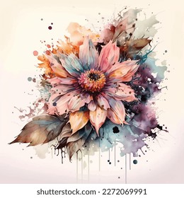 Add a touch of natural beauty to your designs with this stunning watercolor flower illustration. Featuring lifelike blooms in a variety of colors, it is perfect for invitations, greeting cards, poster