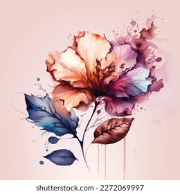 Add a touch of natural beauty to your designs with this stunning watercolor flower illustration. Featuring lifelike blooms in a variety of colors, it is perfect for invitations, greeting cards, poster