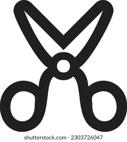 Add a touch of professionalism to your designs with this sleek scissor icon. Perfect for web or print projects, this vector illustration is versatile and easy to customize.