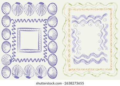 Add a touch of rustic elegance to your greeting cards, wedding invitations, table signage, or DIY crafts with our chalk or charcoal-style frame inserts. These hand-drawn, monochrome borders bring vint