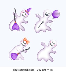 Add a touch of spooky fun to your project with this cute watercolor Halloween clipart! Perfect for invitations, cards and more.