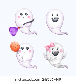 Add a touch of spooky fun to your project with this cute watercolor Halloween clipart! Perfect for invitations, cards and more.