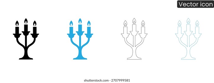 Añade un toque de elegancia atemporal con estos iconos de candelabros. Perfecto para invitaciones, decoraciones o para añadir un toque clásico a cualquier proyecto de diseño.