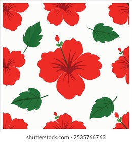 Add a touch of the tropics to your designs with this hibiscus seamless pattern. Perfect for fabric, wallpaper, and digital projects, bringing vibrant floral beauty to any creation.
