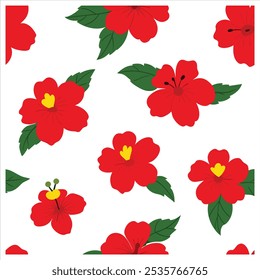 Add a touch of the tropics to your designs with this hibiscus seamless pattern. Perfect for fabric, wallpaper, and digital projects, bringing vibrant floral beauty to any creation.
