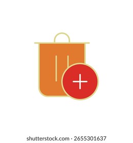 ícone adicionar lixo no preenchimento