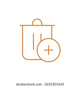 add trash in outline icon