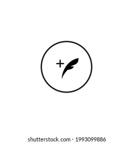 Add Tweet Button Icon Vector Isolated on White Background