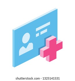 Add user 3d vector icon isometric pink and blue color minimalism 