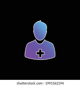 Add User blue gradient vector icon