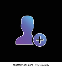 Add User blue gradient vector icon