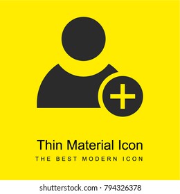 Add user bright yellow material minimal icon or logo design