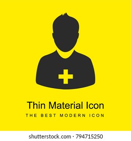 Add user bright yellow material minimal icon or logo design