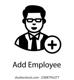 Add user, add employee glyph icon