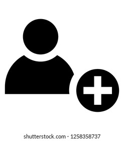 Add user glyph icon