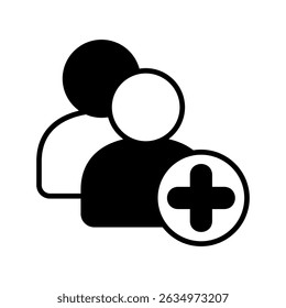 Glifo de usuario, mini icono de ilustración. uso para el concepto moderno, impresión, interfaz de usuario, kit de UX, Web y desarrollo de App. Vector relacionado con la gestión de Cuentas, ecommerce, banca y finanzas.