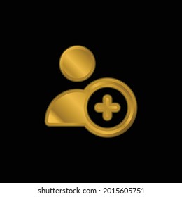 Añadir al usuario un icono metálico chapado en oro o un vector de logotipo