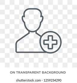 Add user icon. Add user design concept from Web navigation collection. Simple element vector illustration on transparent background.