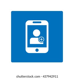 add user icon, flat design style