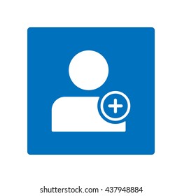 add user Icon, flat design style