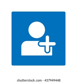 add user Icon, flat design style