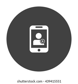 add user icon, flat design style