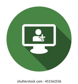 add user Icon, flat design style